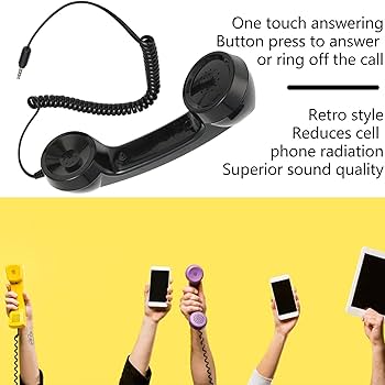 Amazon.com: Retro Phone Handset, Vintage Retro 3.5Mm